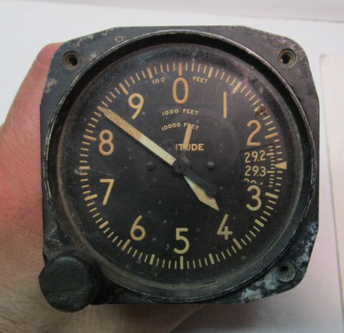 Vintage wwii era usn navy kollsman aircraft altimeter gauge no reserve