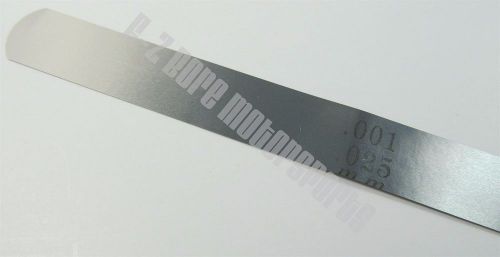 .001 / .025mm feeler gage gauge 12" long strip 1/2" wide usa made carbon steel