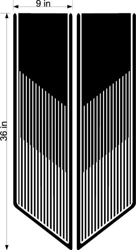 Pin checkered racing stripes hood decal auto truck aftermarket sticker hd07b