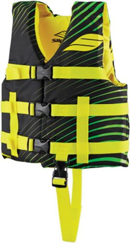 Slippery child hydro life saver flotation vest-green/yellow-child