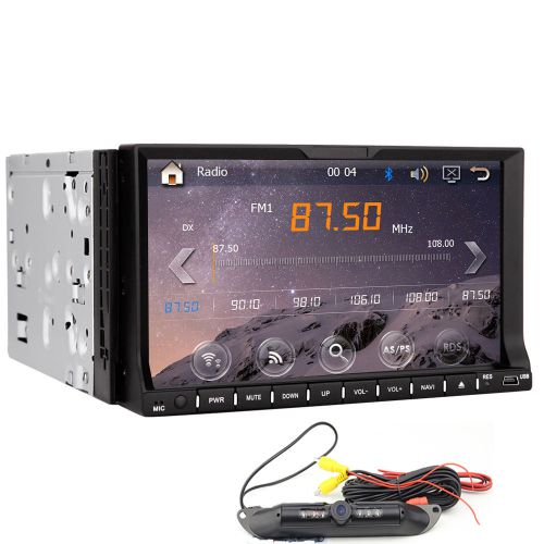 In dash audio car gps 7" digital touch screen hd dvd tv fm radio rearview camera