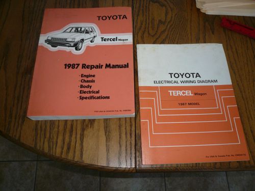 1987 toyota tercel wagon repair manual &amp; electrical wiring diagram - oem
