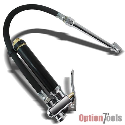 Automotive car truck motorcycle air tire inflator w/gauge 6" chuck 1/4" npt 12"