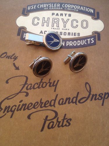 1950's-60's dodge salesman forward look tie clip &amp; cuff links