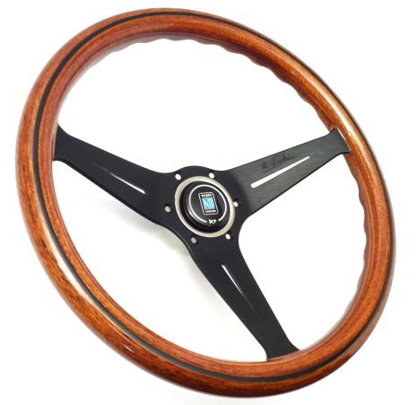 Nardi deep corn wood / black spokes 35 + hub for alfa romeo spider 1966-1982