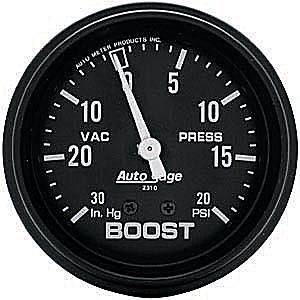 Auto meter 2310 autogage series gauge 2-5/8&#034; boost/vacuum mechanical