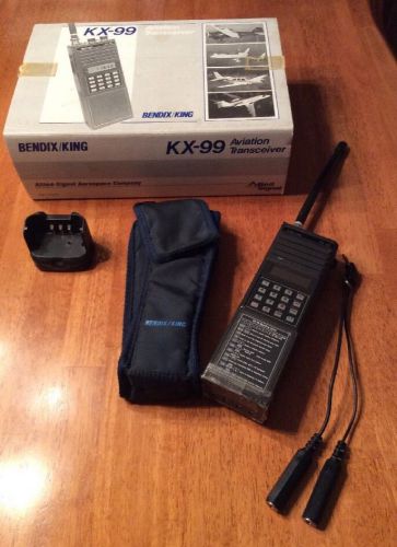 Bendix/king kx-99 aviation transceiver bundled w/ nylon case &amp; headset adapter