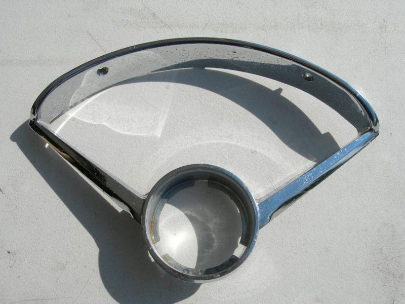 1955 1956 CHEVY DASH SPEAKER BEZEL AND CLOCK ASSEMBLY WITH CHEVROLET EMBLEM , US $75.00, image 2