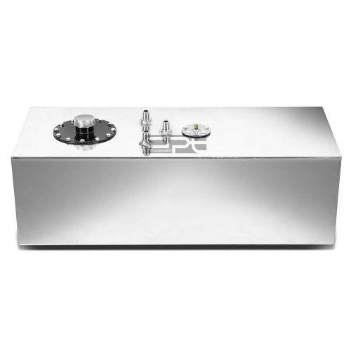 Purchase 15 GALLON TOPFEED POLISHED ALUMINUM RACE DRIFT FUEL CELL TANK+CAP+LEVEL SENDER in