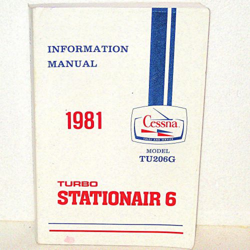 1981 cessna tu206g aircraft turbo stationair 6 factory info manual 600 pg nice