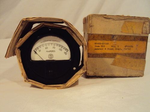 Vintage nos wwii military simpson ammeter aircraft amp gauge &amp; box n288s-2315 3