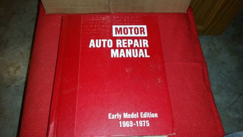 Motor auto repair  manual  early model edition 1969 -1975