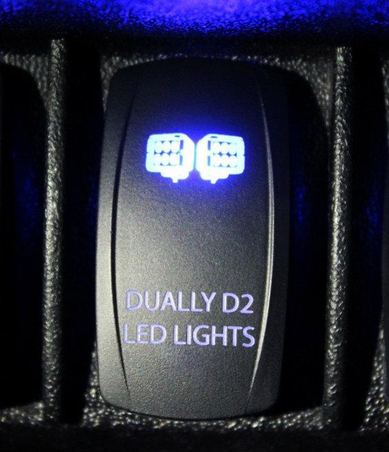 Golf cart truck offroad sand rail backlit rigid dually d2 led lights switch 