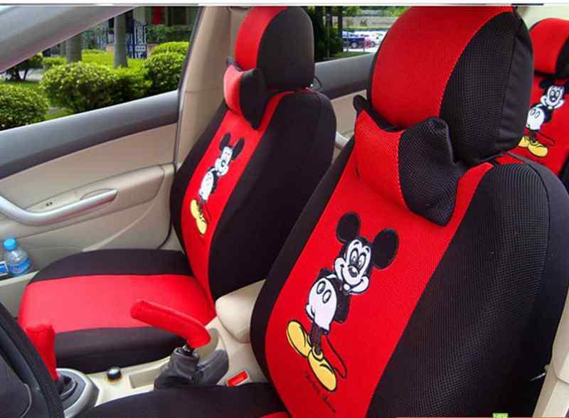Fashion lovely Chinese manual embroidery cartoon mickey pattern car seat cover, US $60.00, image 6