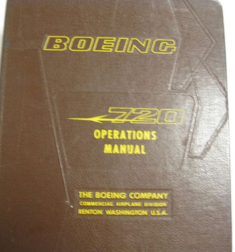 Boeing 720 original western airlines operations manual