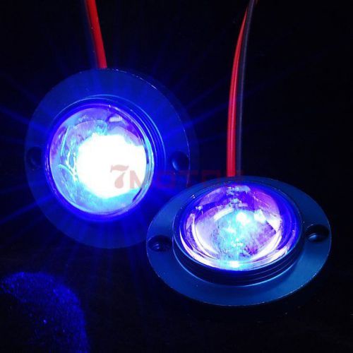 Motorcycle round bright power blue led decor strobe flash light for yamaha 7m
