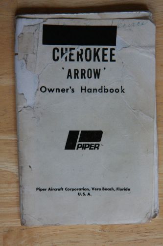 Piper pa-28r-180 piper cherokee pilot's operating handbook-owner's manual