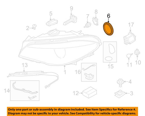 Bmw oem 08-12 x6-headlight cover 63117204272
