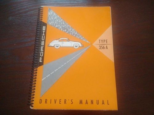 Excellent october 1956 porsche 356 a 356a owners drivers manual - original oem