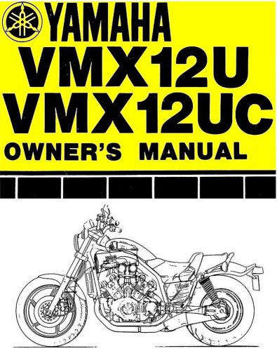 1988 yamaha v-max motorcycle owners manual -vmax-vmx12u-yamaha-vmx12uc