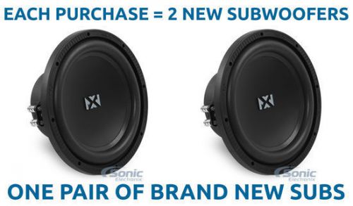 2) nvx nsw102v2 350w rms 10" n-series v2 dual 2-ohm car subwoofer car audio subs