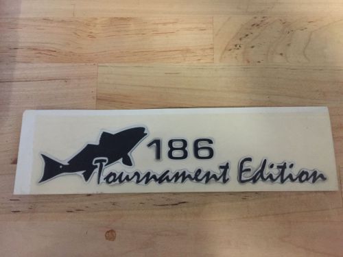 Key west boats domed 186 tournament edition black decal (single)