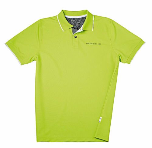 Porsche design driver's selection - new men's golf polo shirt acid green