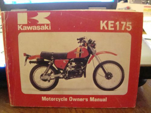 Genuine kawasaki motorcycle owner's manual ke175