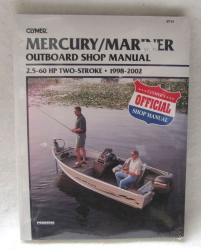 Clymer repair manual mercury/mariner 2.5-60hp outboards b725