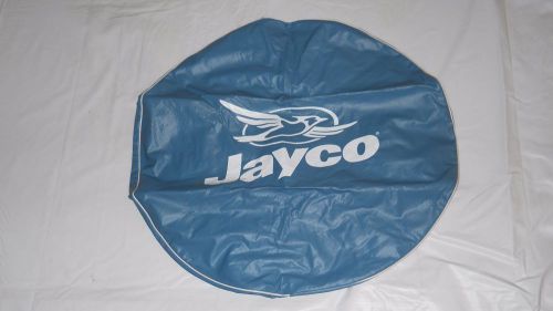 Rv/camper jayco name + jayco bird logo 30" dia. blue spare tire cover