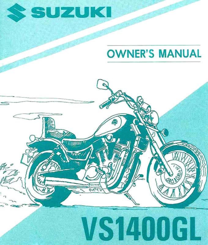1996 suzuki vs1400gl intruder 1400 motorcycle owners manual -vs 1400 gl-suzuki