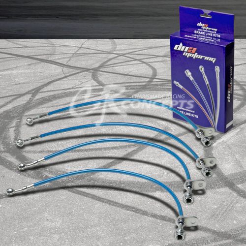 High performance stainless steel braided brake line/hose for 97-01 prelude blue