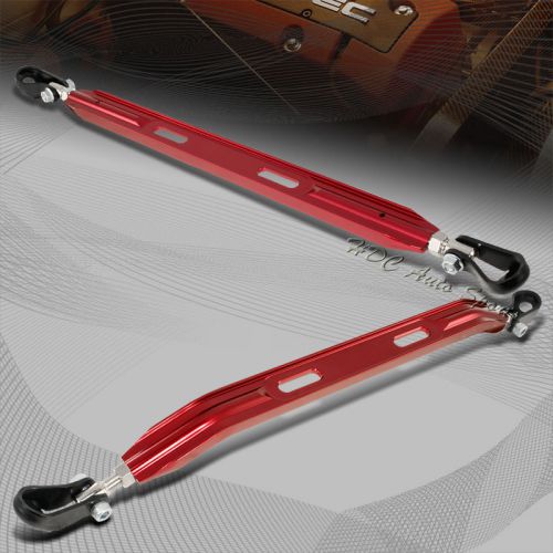 For 1990-2001 acura integra red cnc aluminum lower front+rear strut tie bar 2pcs