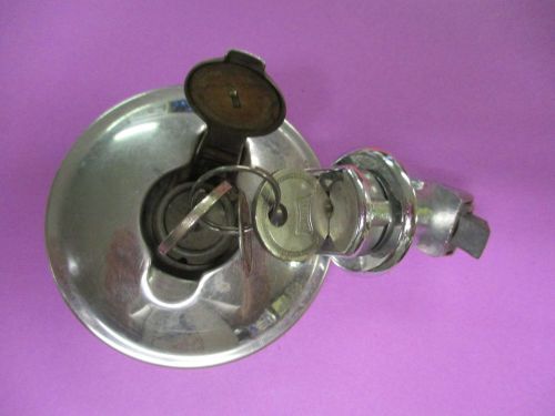 Studebaker nos compartment lock &amp; good used locking gas cap 1951 1952 commander