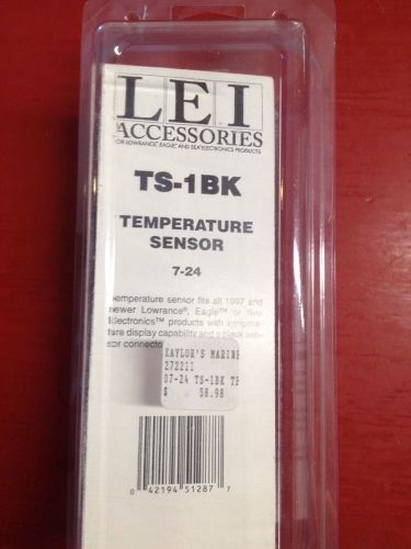New lei ts-1bk temp temperature sensor 7-24 lowrance w/ display black connector