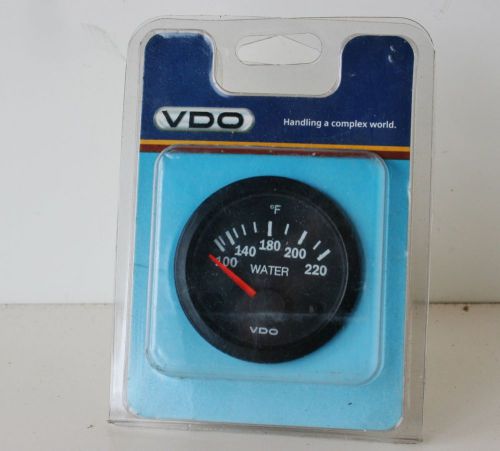 New vdo 310 105 d black water temperature 100-220 12vdc 2-1/16" round gauge boat