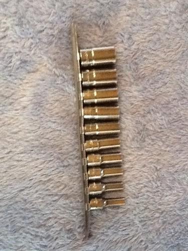 Snap on socket set, semi deep, 1/4" drive, 6 point, 10 pc