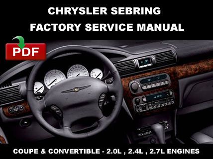 2001 - 2006 chrysler sebring factory oem service repair shop maintenance manual