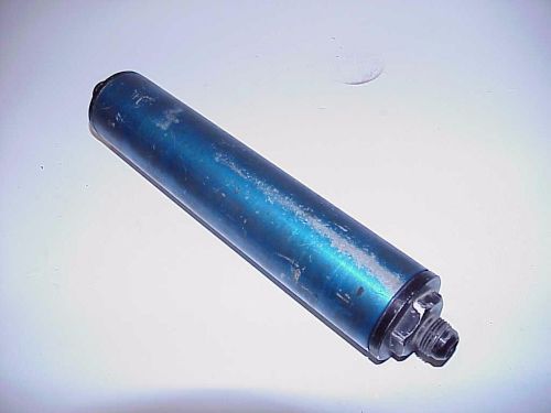 Blue billet aluminum 12" fuel filter with -08 an fittings with paper element