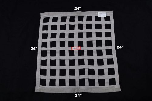 Rjs racing sfi 27.1 ribbon window net sfi 27.1 24" x 24" gray silver 1000-7
