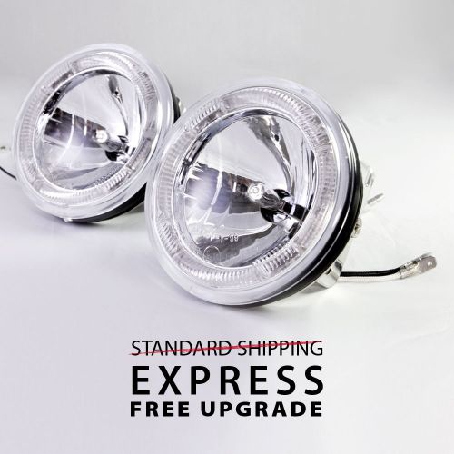 Auxiliary driving  lights with led light ring halogen bulb h3 12v 55w 2pcs..