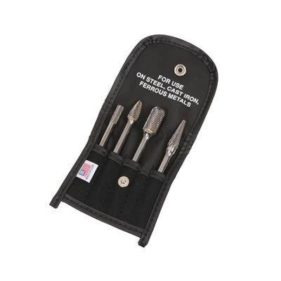 Summit porting and polishing set deburr kit carbide 2" bits 1/4" shank set of 4