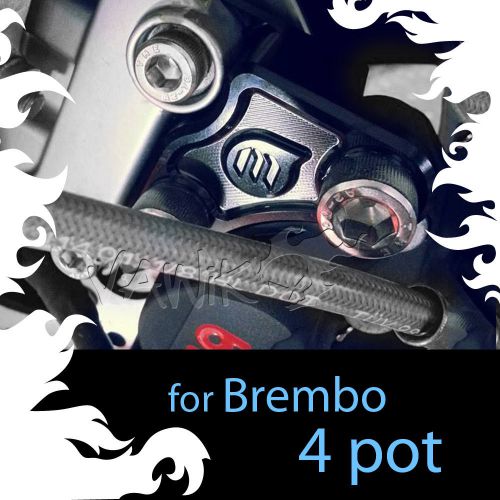 Vawik - black aluminum 7075 brembo front brake caliper adaptor 4pot for gts 250