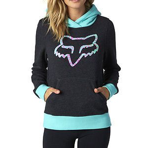 Fox racing constant womens pull over hoody heather black xs