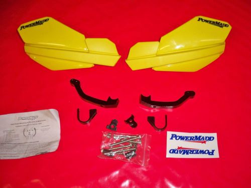 Powermadd atv / motorcycle / snowmobile  handguards black/yellow + mount kit