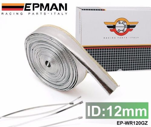 Epman heat shield sleeve insulated wire hose cover wrap loom tube 12mm x 10m