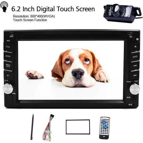 6.2&#034; hd in dash car cd/dvd player mp3 stereo steering wheel control ipod camera