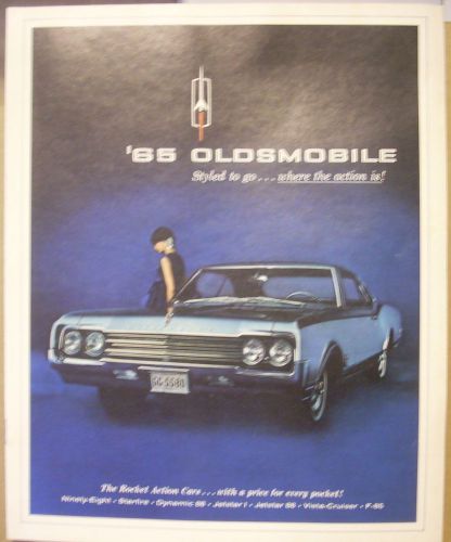 Nos 1965 oldsmobile 8x10 sales brochure 98 starfire dynamic 88 jetstar f-85 442