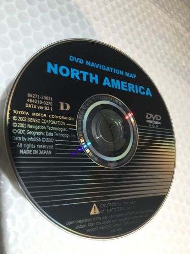 2002 2003 2004 toyota 4runner sienna xle gen2-3 navigation dvd map cd u.s canada