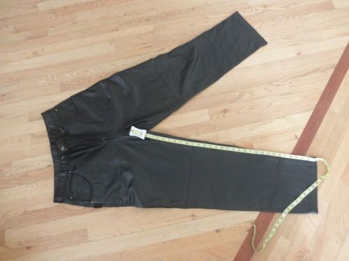 Mjulian wilsons black leather motorcycle pants 34w x 32l men&#039;s men l lg